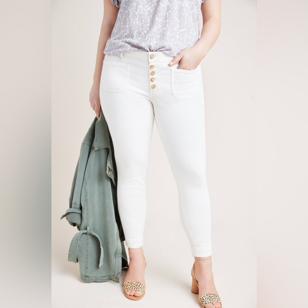 Anthropologie White High-rise Jeans